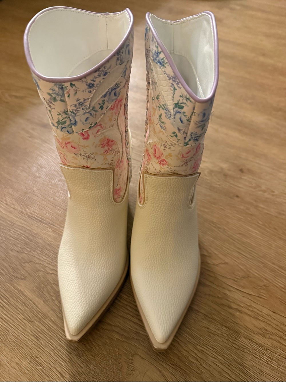 Women's Cream Western Floral Ankle Boots from Altar’d State - Picture 2 of 8